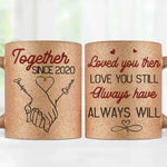 My Heart Clicks With Yours - Couple Personalized Custom Metallic Mug - Gift For Husband Wife, Anniversary