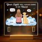 Custom Pet Loss Memorial Light - Personalized Pet Memorial Gifts For Dog Lovers - Always In My Heart