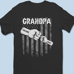 Built With Love And Fist Bumps - Family Personalized Custom Unisex T-shirt, Premium T-shirt, Hoodie - Father's Day, Gift For Dad, Grandpa