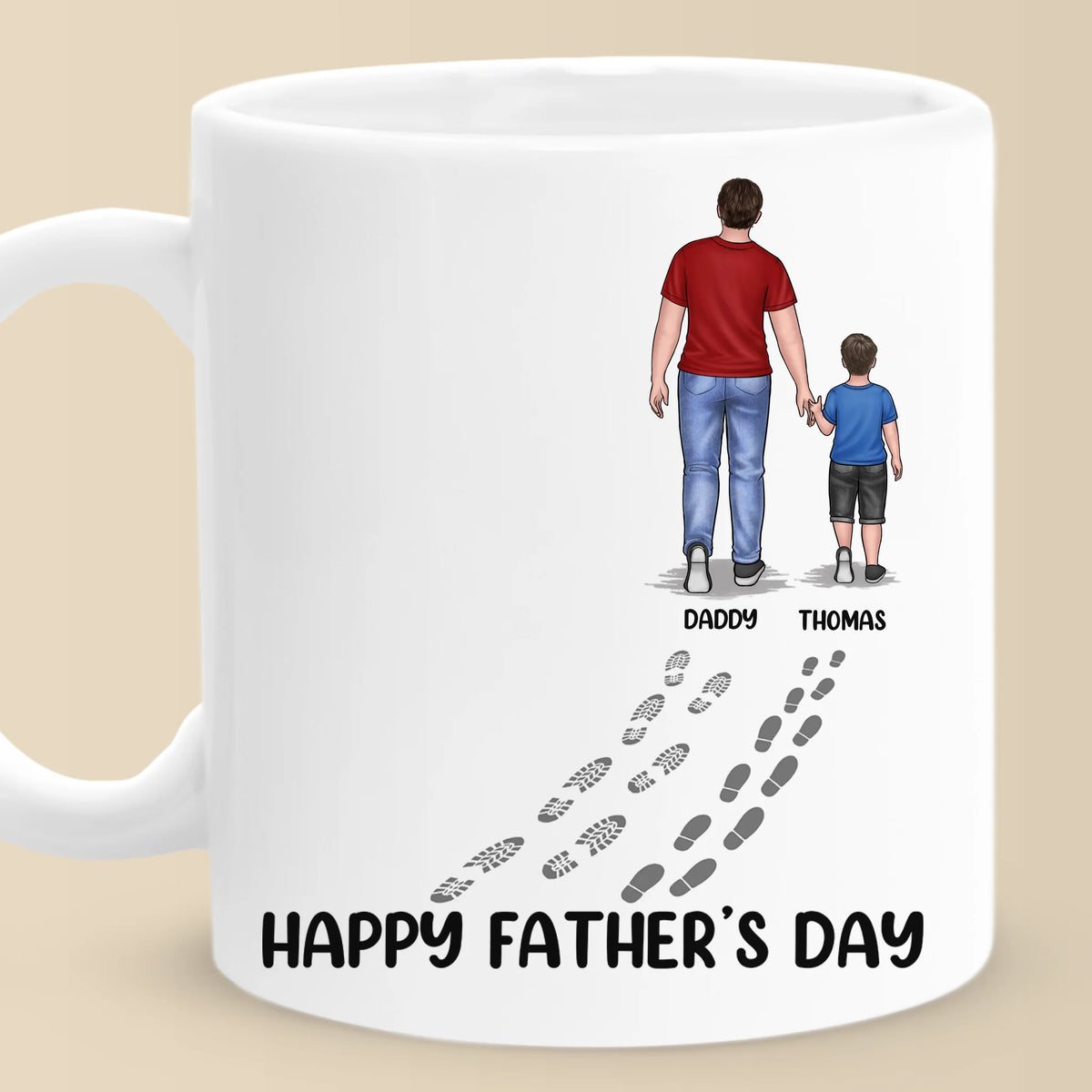 Happy Father's Day - Family Personalized Custom Mug - Father's Day, Gift For Dad