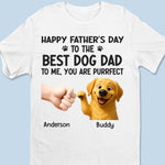 Fist Bumps And Furballs Since Day One - Dog & Cat Personalized Custom Unisex T-shirt, Premium T-shirt, Hoodie - Father's Day,  Gift For Dad, Cat Lovers
