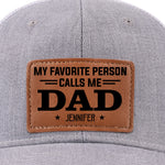 Blessed To Be Called Dad - Family Personalized Custom Leather Patch Hat - Father's Day, Gift For Dad, Grandpa