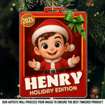 Custom Photo Acrylic Ornament - Personalized  Christmas Birthday Gifts For Mom, Dad, Kids - Santa’s Newest Helper