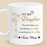My Heart Is Always With You - Family Personalized Custom Mug - Mother's Day, Gift For Daughter, New Moms