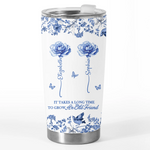 Custom Tumbler - Personalized Best Friend Christmas Birthday Gifts For BFF, Best Friends, Sisters - Growing Together Through The Years