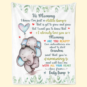 Already Your Baby, Forever Loved - Family Personalized Custom Blanket - Mother's Day, Baby Shower Gift, Gift For First Mom