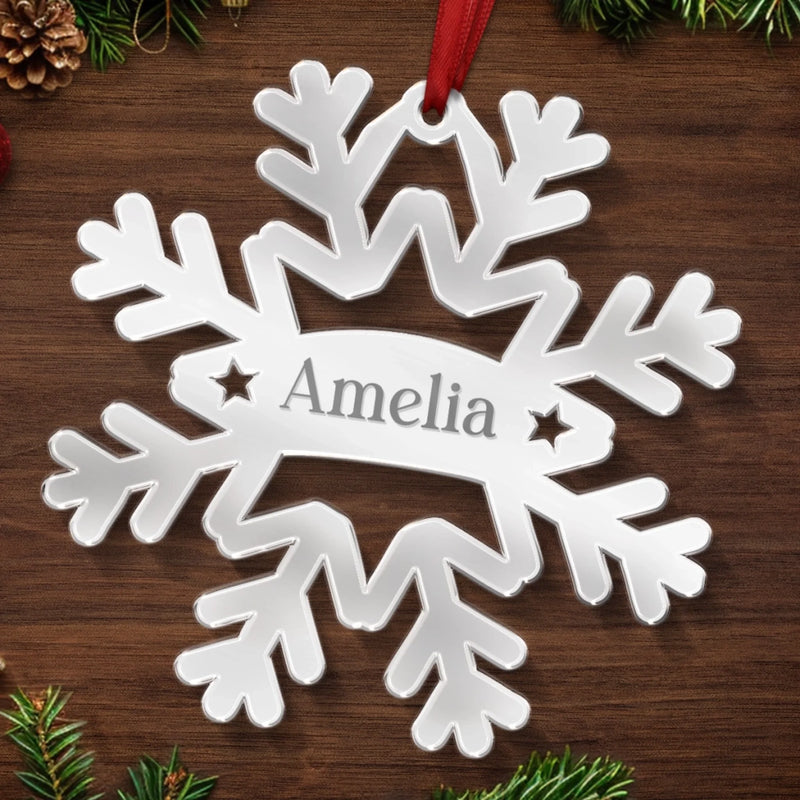 Custom Mirrored Acrylic Ornament - Personalized Christmas Birthday Gifts For Mom, Dad, Kids - Sparkle Of Togetherness
