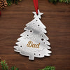 Custom Mirrored Acrylic Ornament - Personalized Christmas Birthday Gifts For Mom, Dad, Kids - Our Family Tree Shines Bright