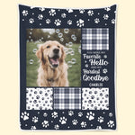 Custom Photo Blanket - Personalized Christmas Memorial Sympathy Gifts For Dogs, Cats - You Were My Favorite Hello And My Hardest Goodbye