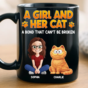 Custom Black Mug - Personalized Birthday Gifts For Cat Lovers, Cat Mom And Dad - Purrfect Bond, Purrfect Love