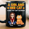 Custom Black Mug - Personalized Birthday Gifts For Cat Lovers, Cat Mom And Dad - Purrfect Bond, Purrfect Love