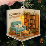 Custom Name Reading Nook Christmas Decor - Personalized Ornament