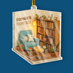 Custom Name Reading Nook Christmas Decor - Personalized Ornament