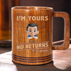 Too Cute To Return - Family Personalized Custom Wooden Mug - Father's Day, Gift For Dad, Grandpa