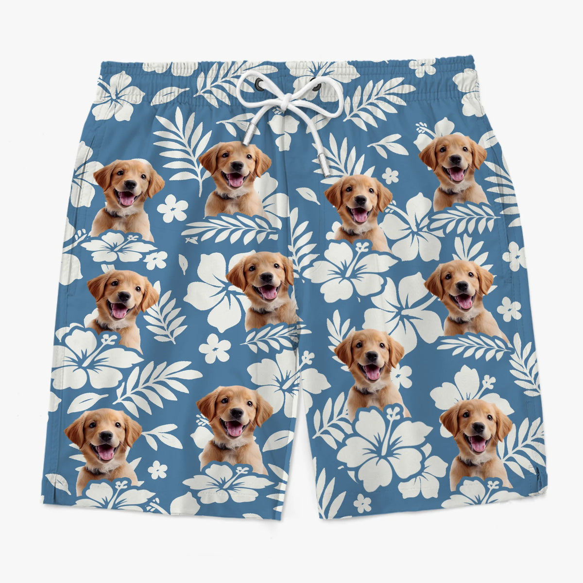 Custom Photo Aloha & Tail Wags - Dog & Cat Personalized Custom Tropical Hawaiian Aloha Men Beach Shorts - Summer Vacation Gift For Pet Owners, Pet Lovers