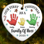 Custom Name First Christmas Family Gifts - Personalized Ceramic Ornament
