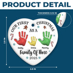 Custom Name First Christmas Family Gifts - Personalized Ceramic Ornament