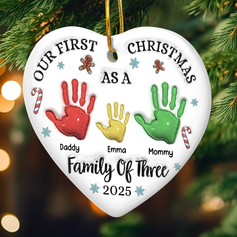 Custom Ceramic Ornament - Personalized Christmas Birthday Gifts For Mom, Dad, Kids - Together We Are Stronger copy