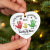Custom Ceramic Ornament - Personalized Christmas Birthday Gifts For Mom, Dad, Kids - Together We Are Stronger copy