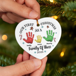 Custom Name First Christmas Family Gifts - Personalized Ceramic Ornament