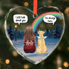 Custom Heart Glass Ornament -  Personalized Pet Christmas Memorial Sympathy Gifts For Dogs, Cats - Still With Me