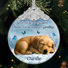 Custom Photo Glass Ornament - Personalized Pet Christmas Memorial Sympathy Gifts For Dogs, Cats - Loyal Friend Loved Beyond Time