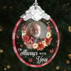 Custom Photo Glass Ornament - Personalized Christmas Memorial Sympathy Gifts For Loss Of Mom, Dad - Cherished Memories Live Within Us