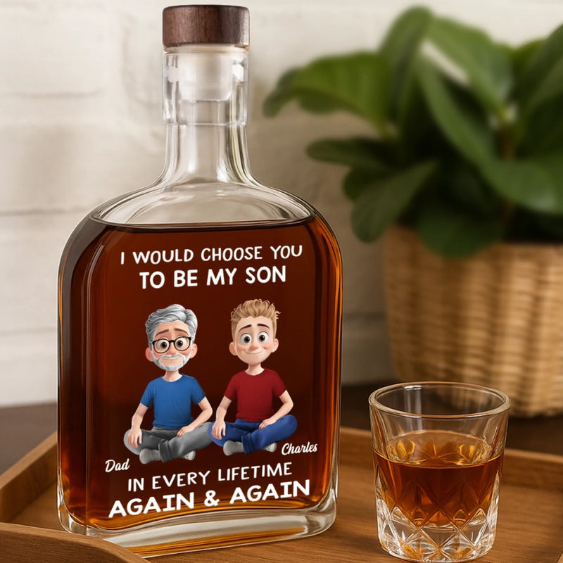 Custom Whiskey Bottle - Personalized Birthday Gifts For Dad, Son - Bond Stronger Than Whiskey