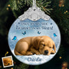 Custom Photo Glass Ornament - Personalized Pet Christmas Memorial Sympathy Gifts For Dogs, Cats - Loyal Friend Loved Beyond Time