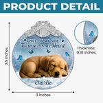 Custom Photo Glass Ornament - Personalized Pet Christmas Memorial Sympathy Gifts For Dogs, Cats - Loyal Friend Loved Beyond Time