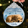 Custom Photo Glass Ornament - Personalized Pet Christmas Memorial Sympathy Gifts For Dogs, Cats - Loyal Friend Loved Beyond Time