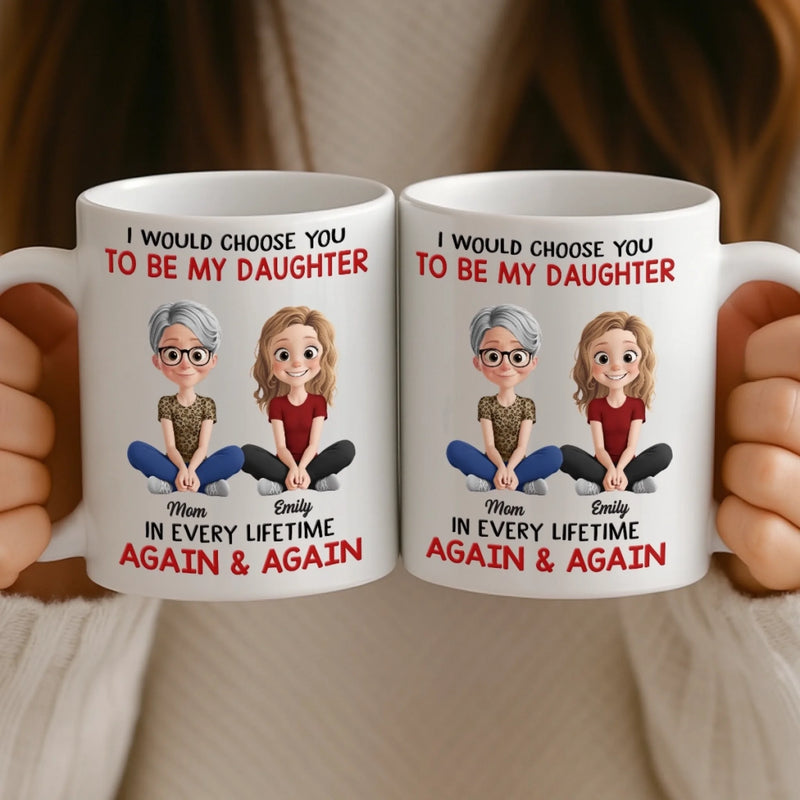 Custom Mug - Personalized Birthday Gifts For Mom, Dad, Daughter - Forever My Little Girl