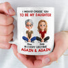 Custom Mug - Personalized Birthday Gifts For Mom, Dad, Daughter - Forever My Little Girl