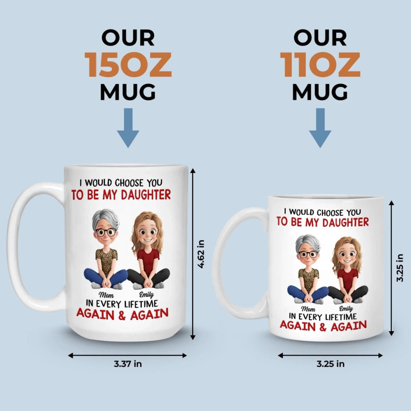 Custom Mug - Personalized Birthday Gifts For Mom, Dad, Daughter - Forever My Little Girl
