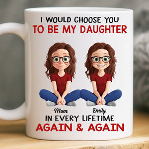 Custom Mug - Personalized Birthday Gifts For Mom, Dad, Daughter - Forever My Little Girl