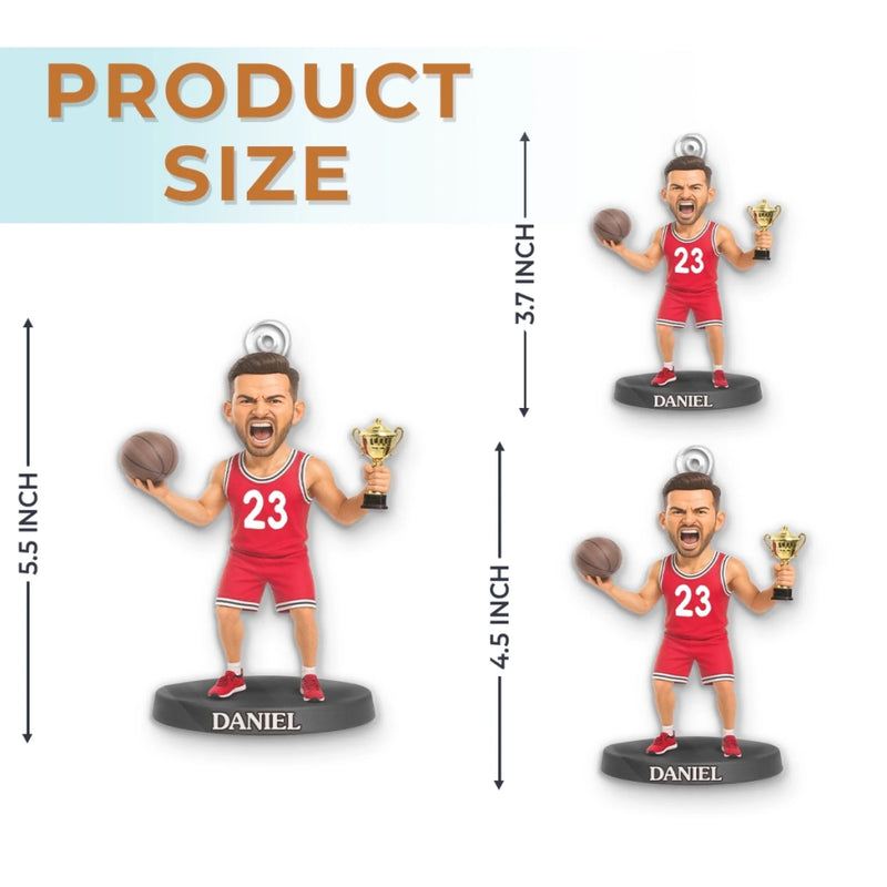 Custom Photo Acrylic Ornament - Personalized Christmas Birthday Sport Gifts For Sports Lovers - Basket Full Of Christmas Cheer