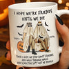 Custom Mug - Personalized Halloween Birthday Gifts For Women, Besties, Sisters, BFF - Ghostly Giggles With My Bestie