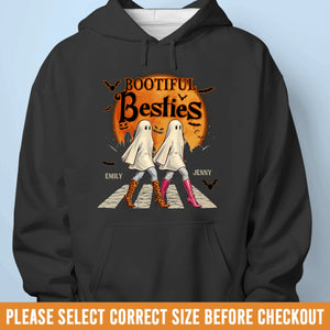 Custom Unisex T-shirt, Premium T-shirt, Hoodie - Personalized Halloween Birthday Gifts For Women, Besties, Sisters, BFF - Haunted By Laughter Together