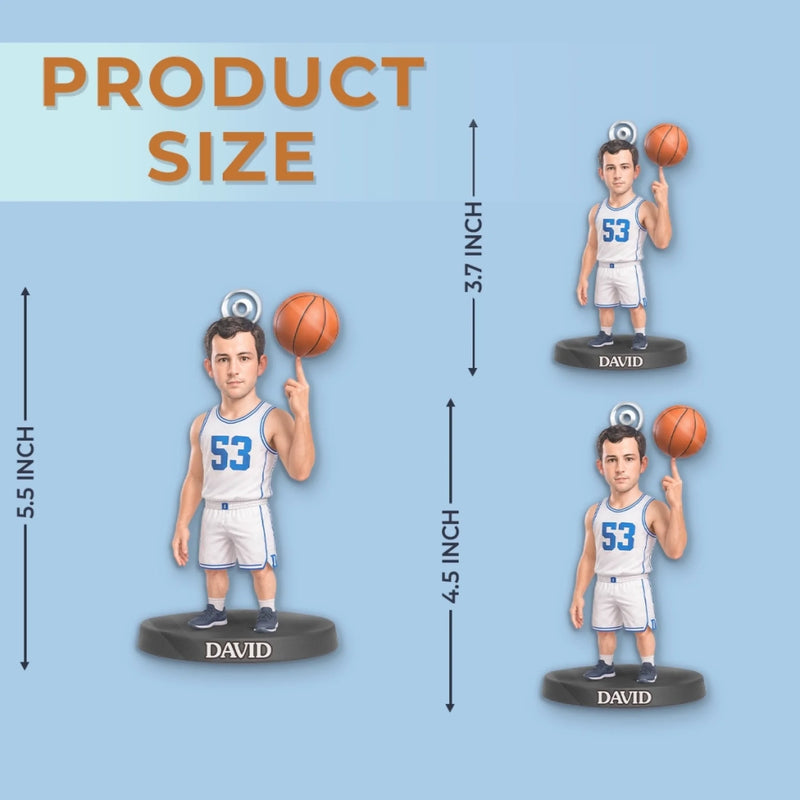Custom Photo Acrylic Ornament - Personalized Christmas Birthday Sport Gifts For Sports Lovers - Dunking All The Way