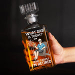 Custom Name Funny Retired Gifts for Men - Personalized Whiskey Bottle