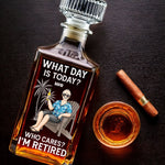 Custom Name Funny Retired Gifts for Men - Personalized Whiskey Bottle