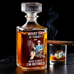 Custom Name Funny Retired Gifts for Men - Personalized Whiskey Bottle