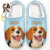 Custom Photo Fluffy Slippers - Personalized Birthday Gifts For Dog Cat Lovers, Dog Dad And Mom, Cat Owners - Snug Life, Paw Life