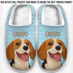 Custom Photo Fluffy Slippers - Personalized Birthday Gifts For Dog Cat Lovers, Dog Dad And Mom, Cat Owners - Snug Life, Paw Life