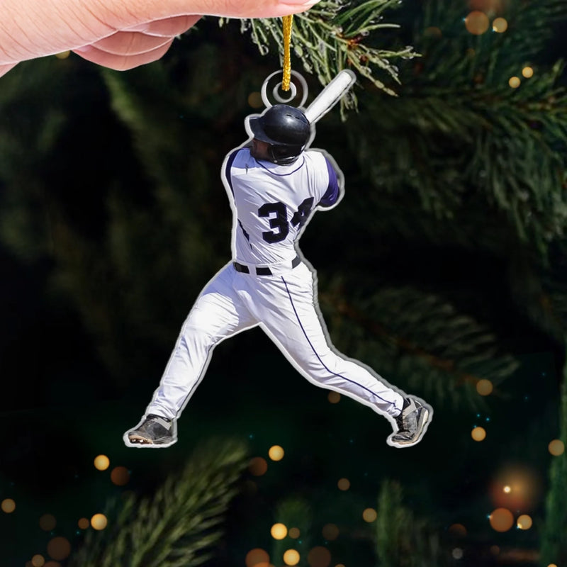 Custom Photo Acrylic Ornament - Personalized Christmas Birthday Gifts For Besties, Sisters, BFF, Family, Yourself - Sports Keep My Spirit Alive