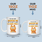 Custom Mug - Personalized Birthday Gifts For Cat Lovers, Cat Mom And Dad - Owned By My Cat