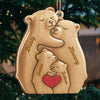 Custom Wood Ornament - Personalized Christmas Birthday Gifts For Mom, Dad, Kids - Our Little Bear Clan