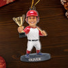 Custom Photo Acrylic Ornament - Personalized Christmas Birthday Sport Gifts For Sports Lovers - Deck The Halls With Baseballs