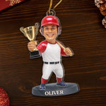 Custom Photo Acrylic Ornament - Personalized Christmas Birthday Sport Gifts For Sports Lovers - Deck The Halls With Baseballs