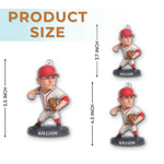 Custom Photo Baseball Player Christmas Gifts for Baseball Fans - Personalized Ornament